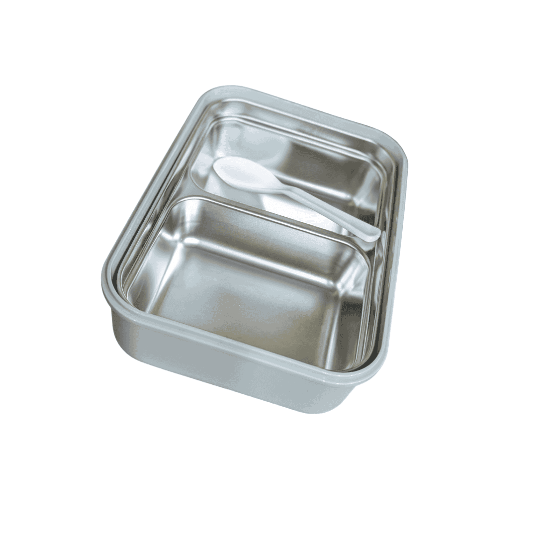 Stainlesss Steel 2 Compartment Lunch BoxesLB103